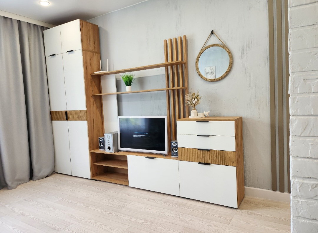 Гостиная Бери К3 дуб крафт золотой / графит