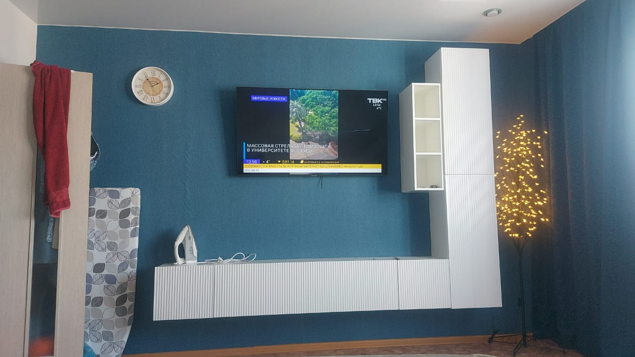 Стенка Сканди серый шифер / грин грей софт  