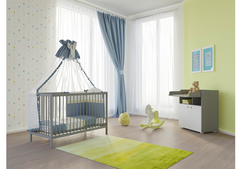 Кроватка детская Simple 101 серый