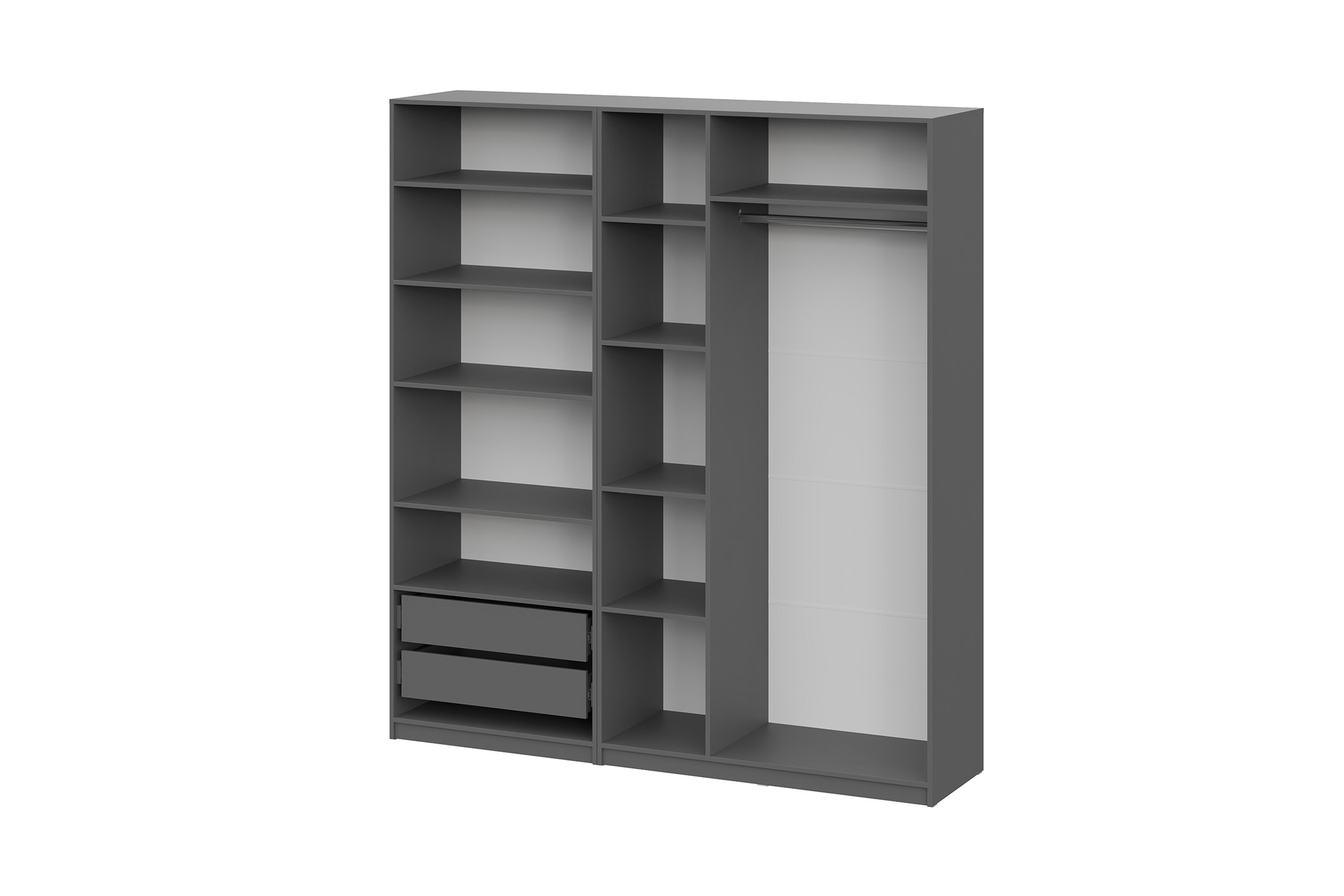 Комплект шкафов Тивина 2 м графит серый