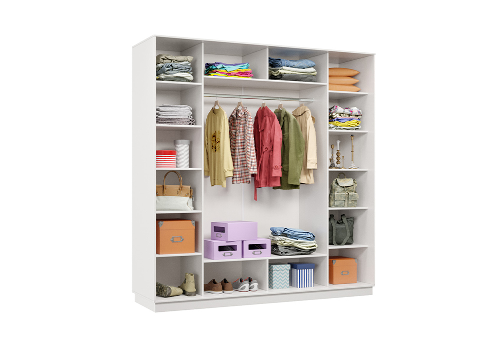 Шкаф-купе трёхдверный Мэн белый