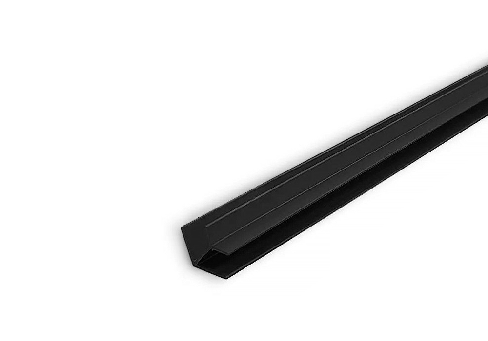 Планка угловая елочка для мебельного щита черная