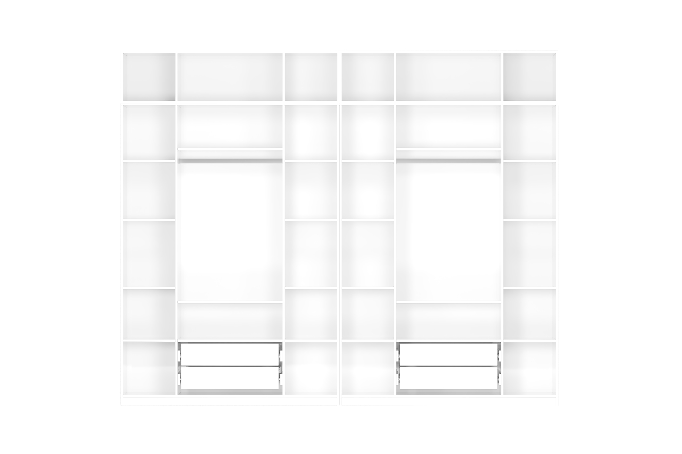 Комплект шкафов Тивина 3.2 м с антресолью белый текстурный