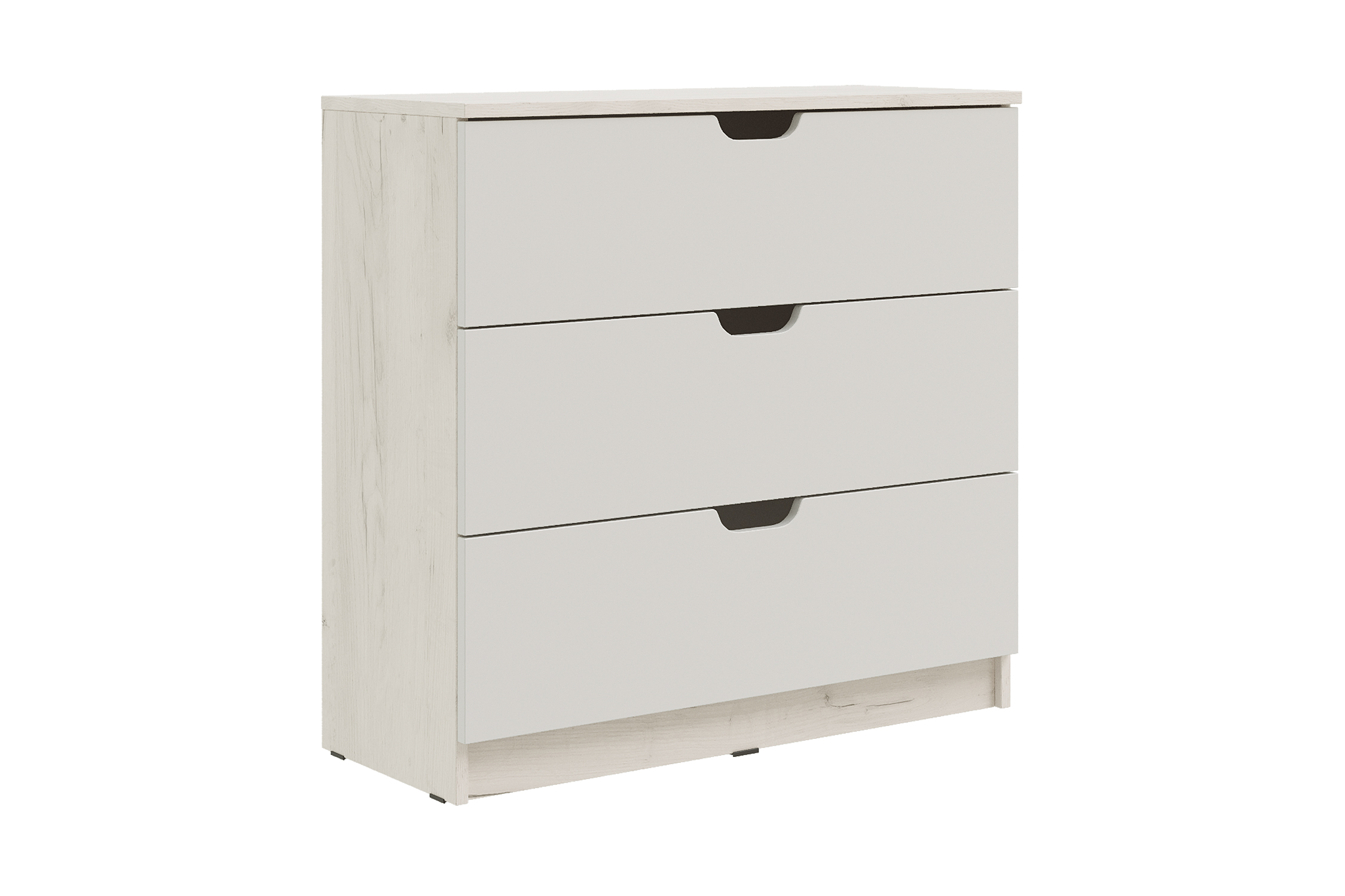 Комод Юниор-4 дуб крафт белый / шарли белый