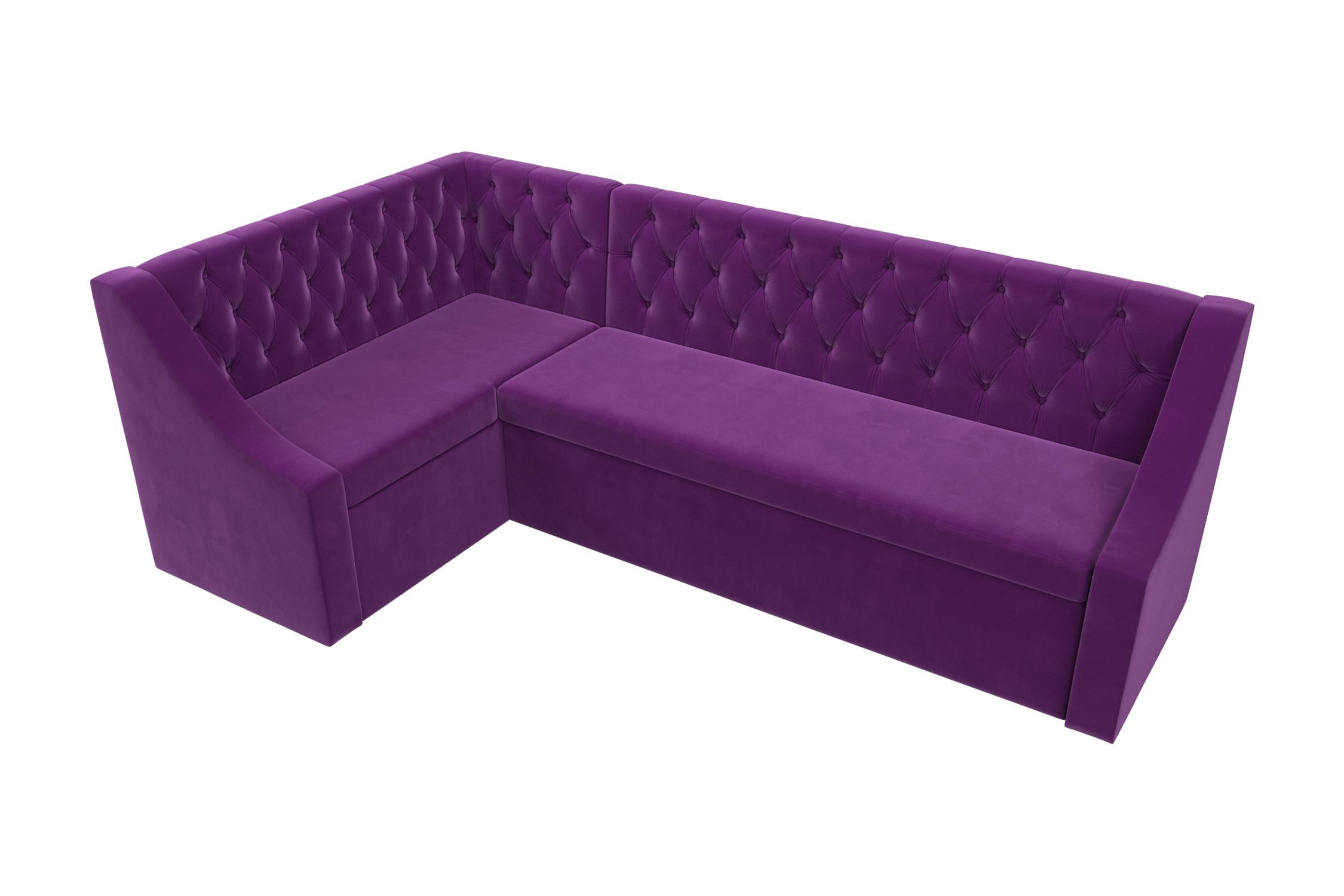 Купить Кухонный угловой диван Мерлин микровельвет фиолетовый правый по ...