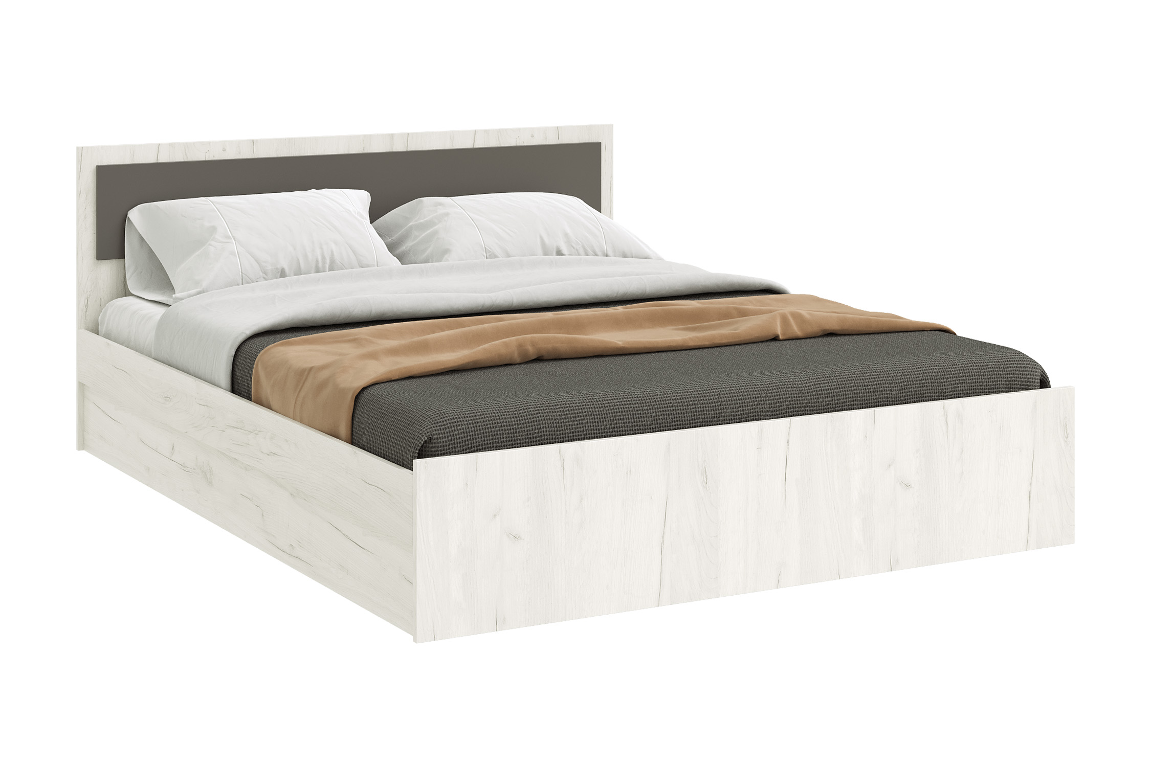 Кровать Фиеста New дуб крафт белый / графит арт. 08-170592 140х200 см ...