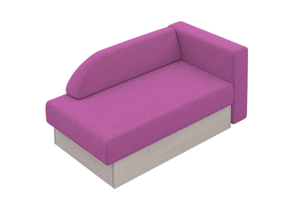 Диван еврокнижка №2 ясень шимо светлый / розовый