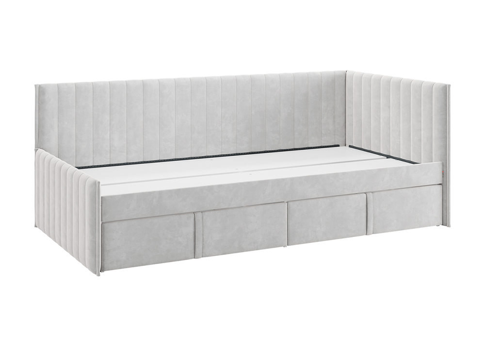 Тахта с ящиками Твикс велюр галька