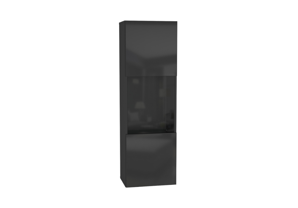 Шкаф навесной Point тип-22 черный глянец / черный матовый