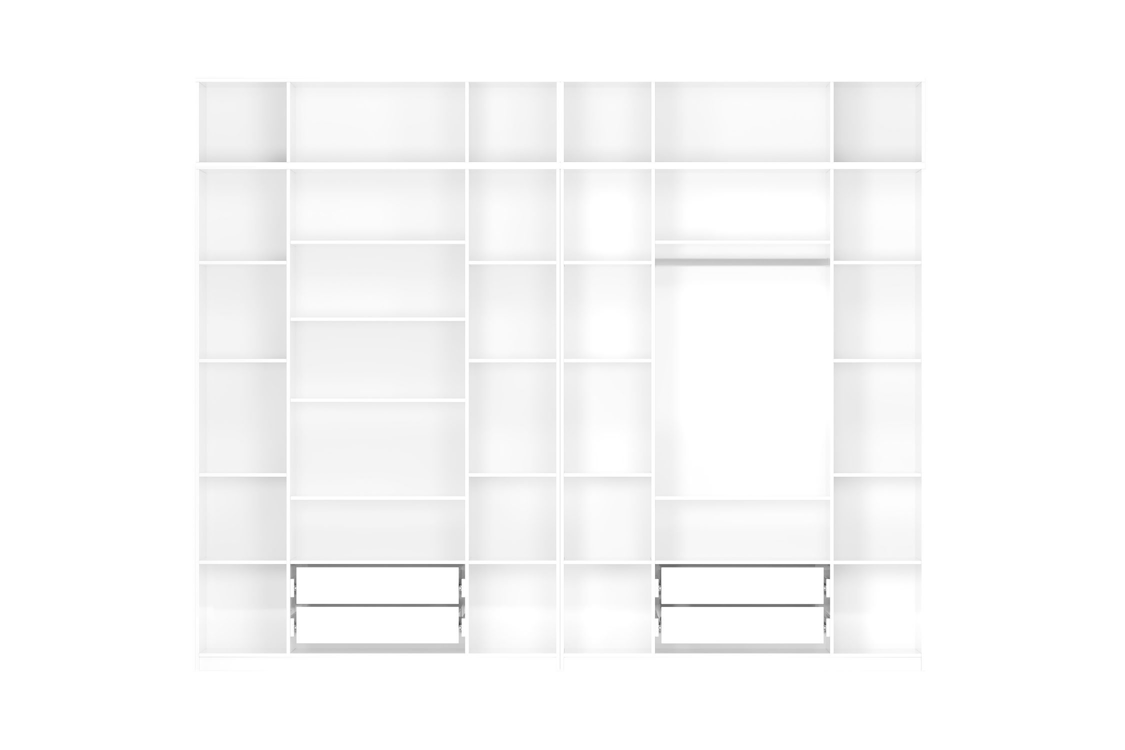 Комплект шкафов Тивина 3.2 м с антресолью белый текстурный