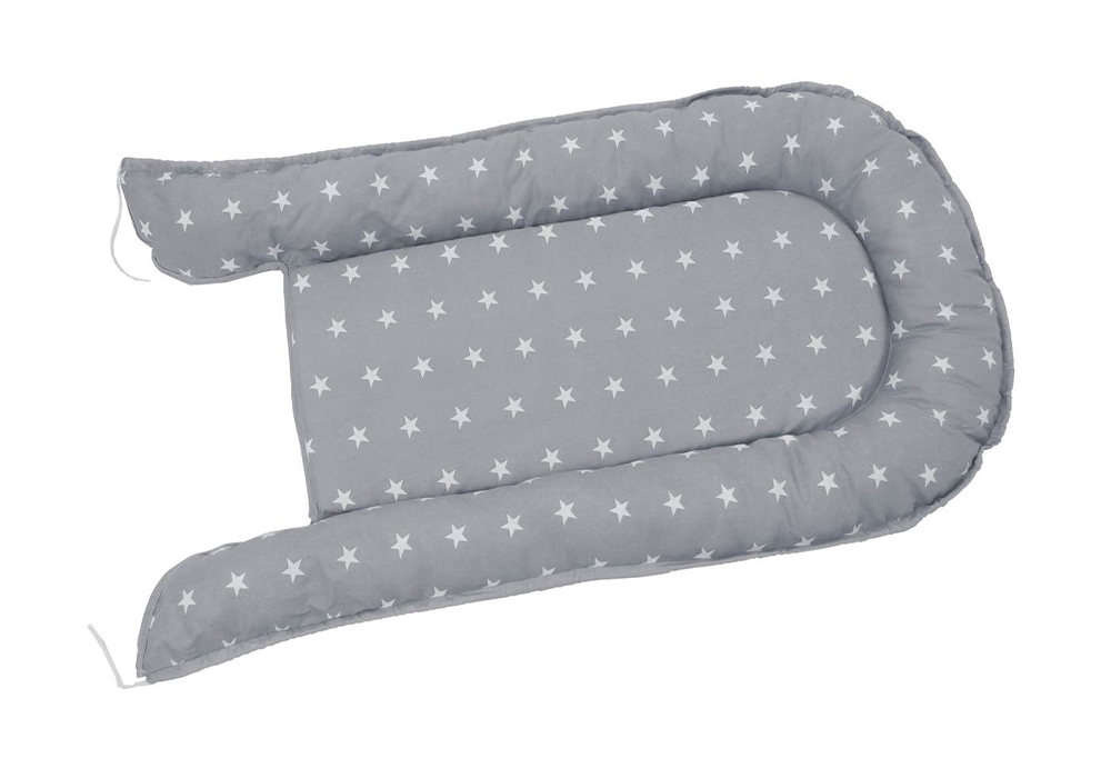 Бортик детский Гнездышко Polini kids звезды серый