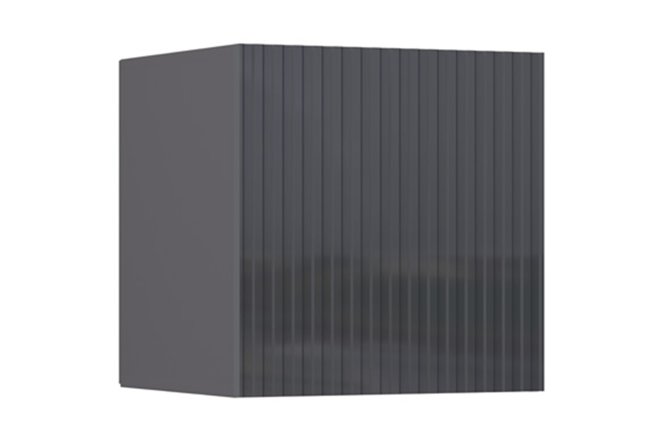 Шкаф навесной малый Оливия графит / графит глянец