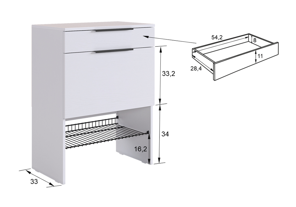 Обувница Баско кашемир / дуб крафт золотой