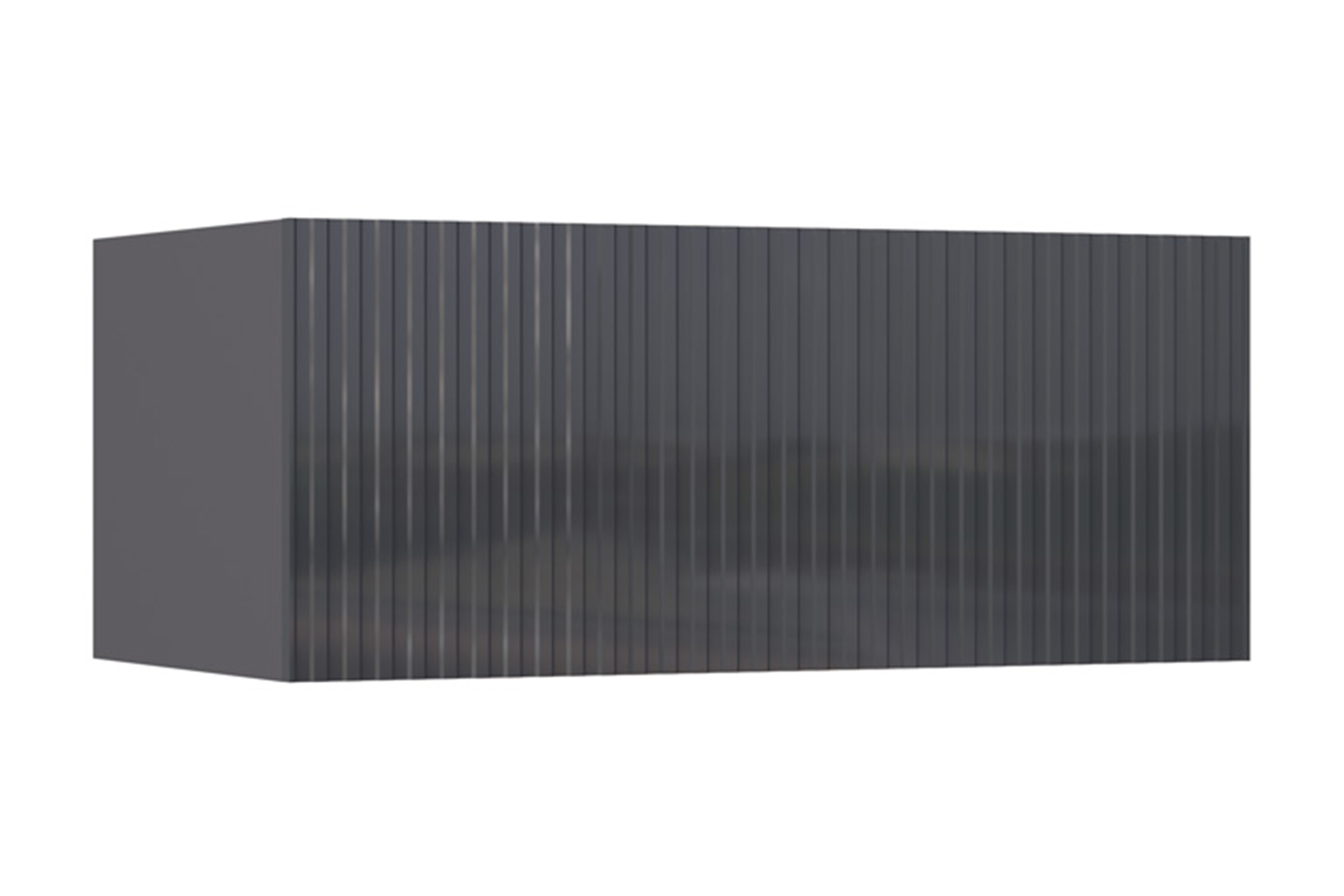 Тумба навесная Оливия графит / графит глянец