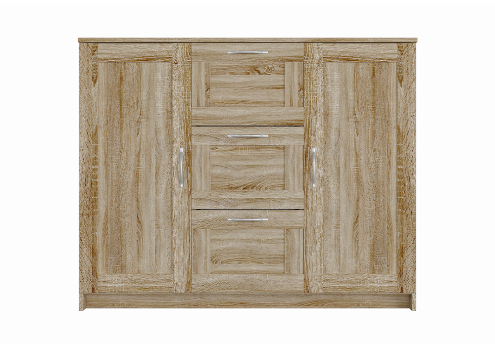 Комод с дверцами Сириус 3 ящика сонома