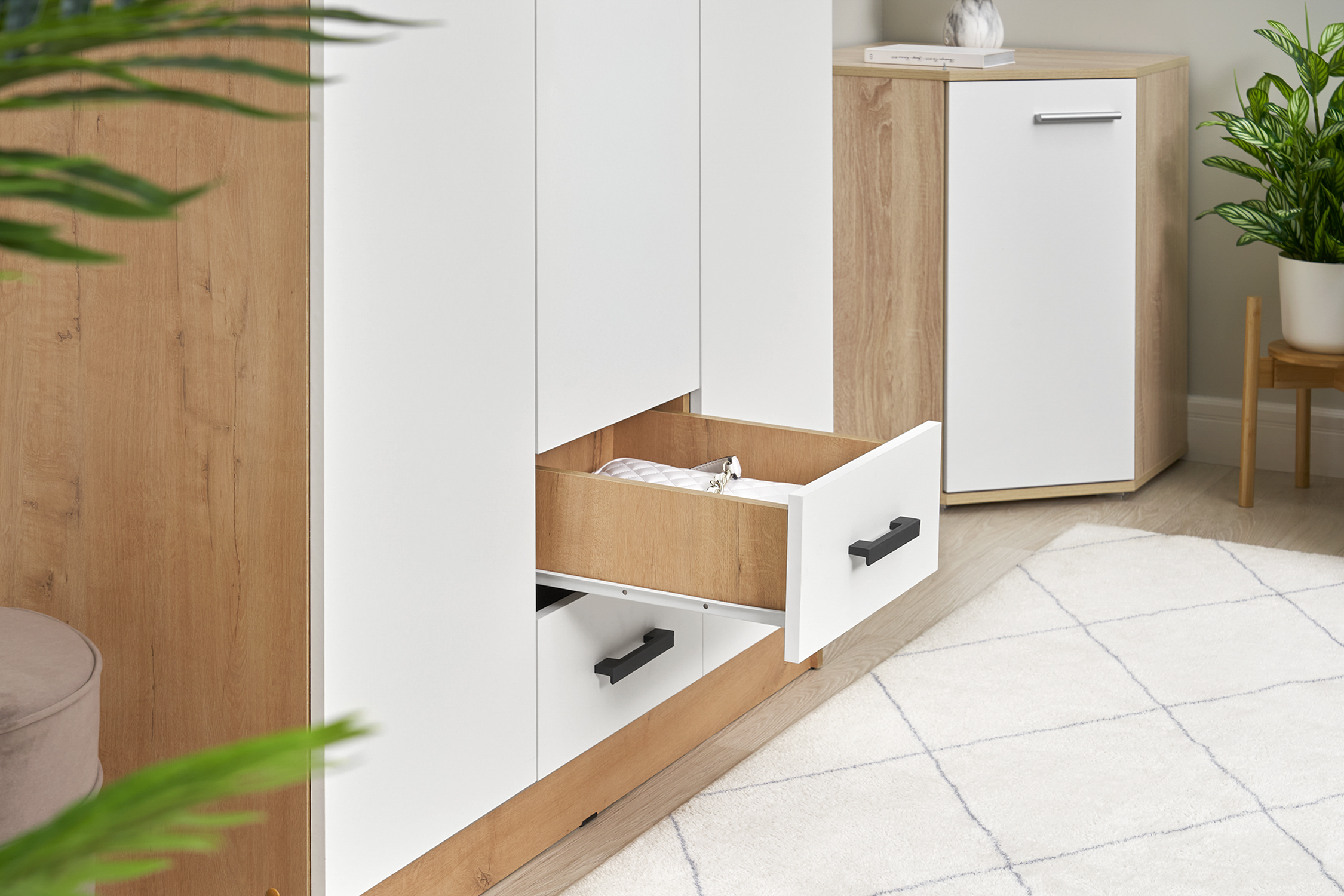 Шкаф Трио дуб вотан / белый