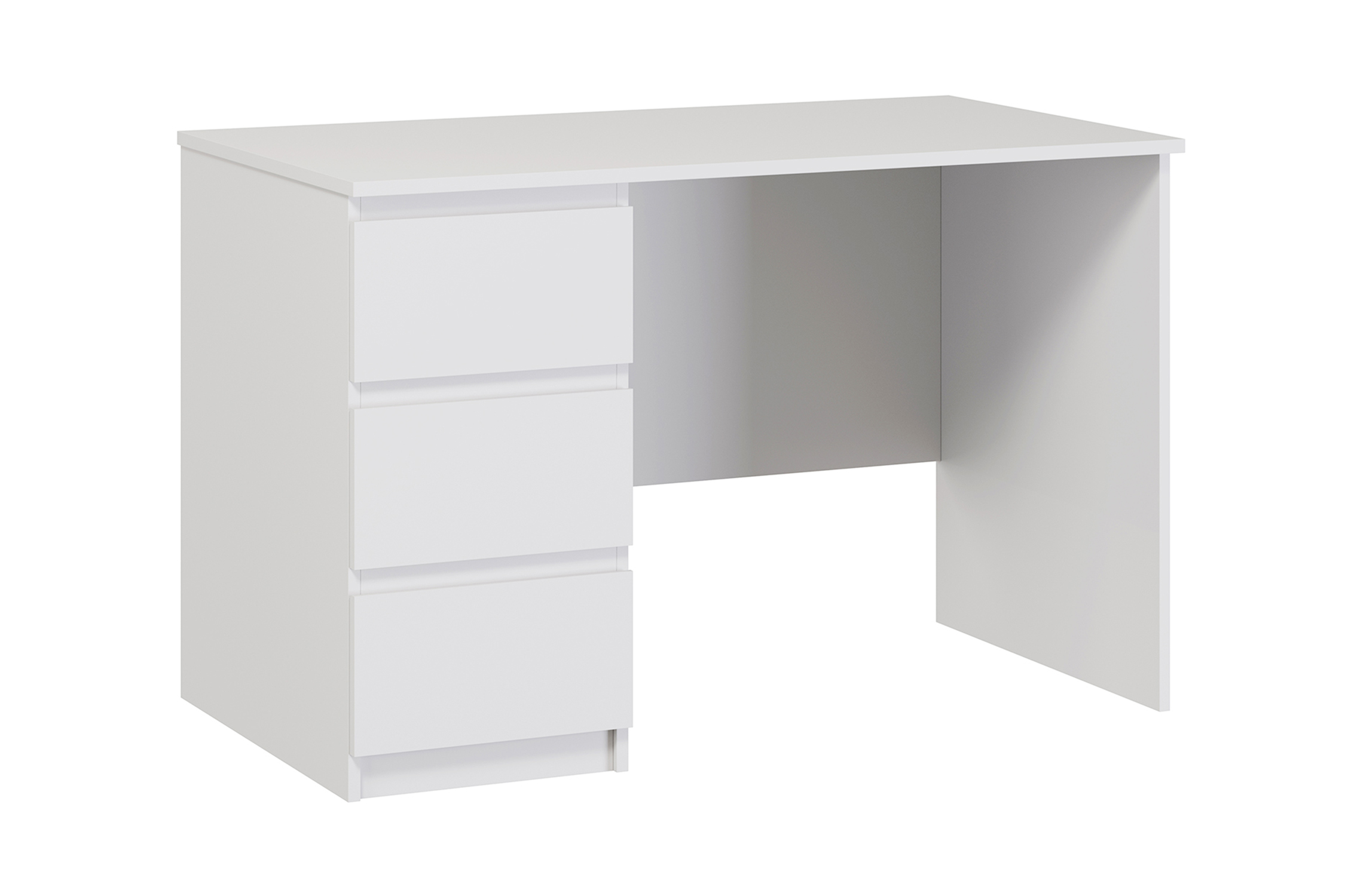 Письменный стол Кастор белый 3 ящика 