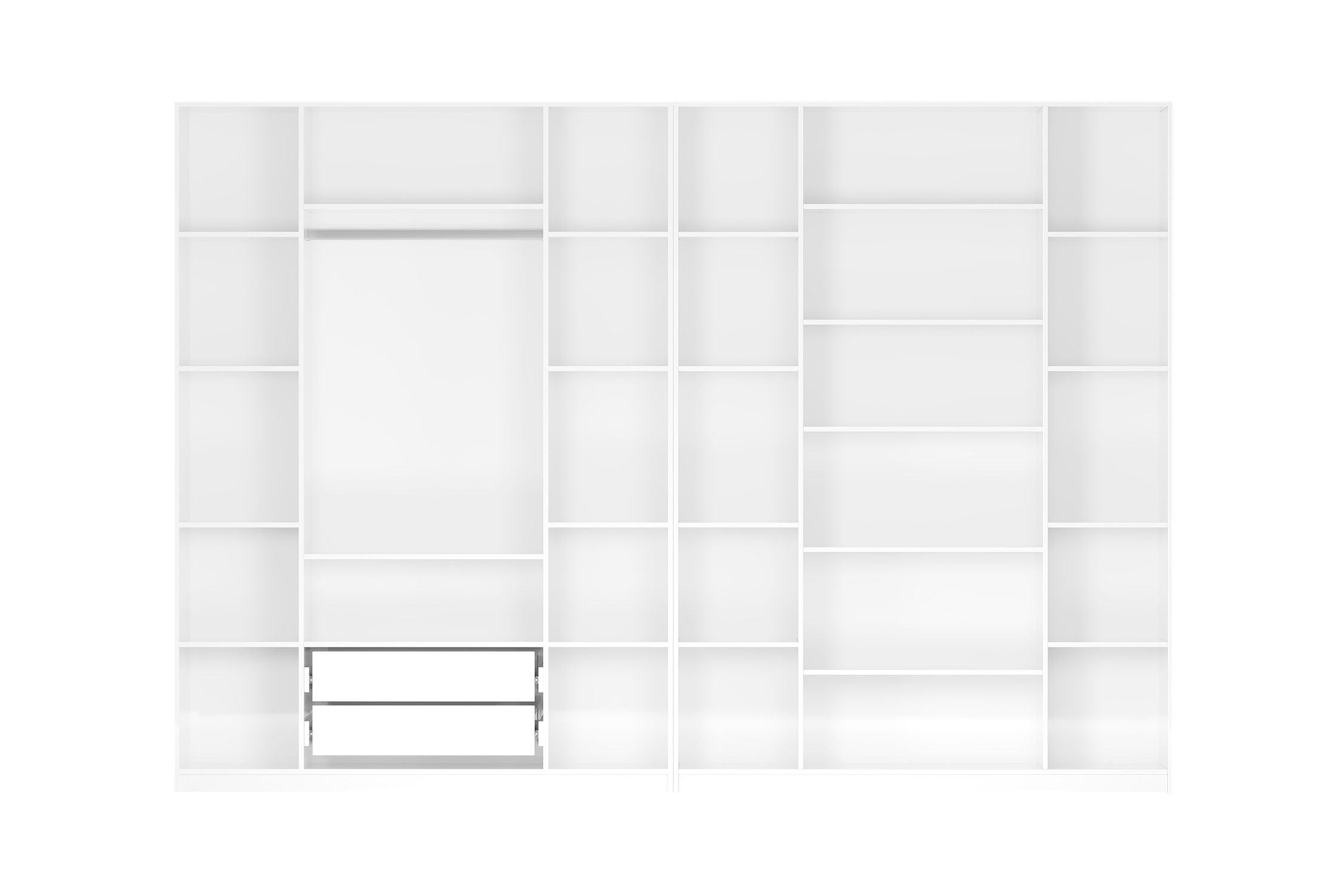 Комплект шкафов Тивина 3.2 м белый текстурный