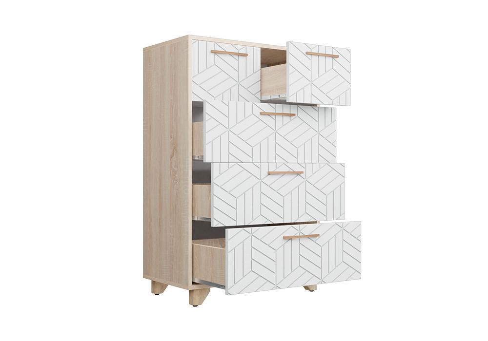 Комод Амстердам дуб сонома / белый матовый