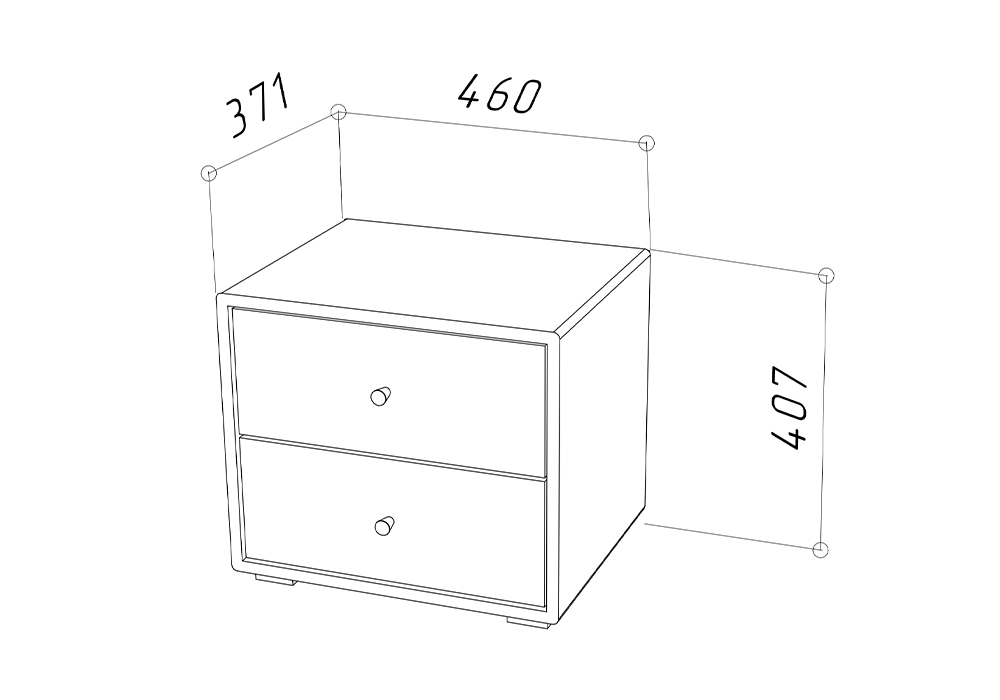 Тумба прикроватная Tango велюр синий