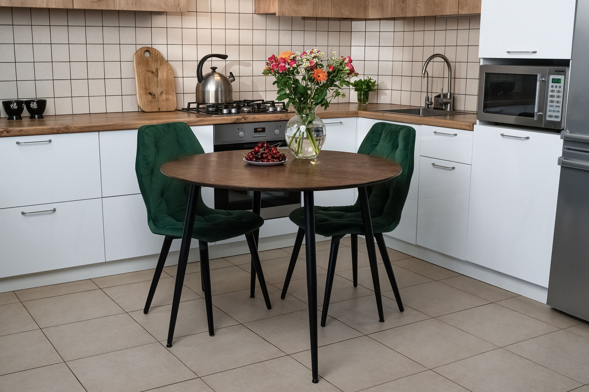 Стол обеденный Леер рустик браун / черный