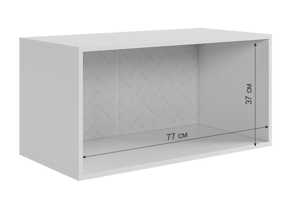 Антресоль двухдверная Зефир 118.01 белое дерево / серый