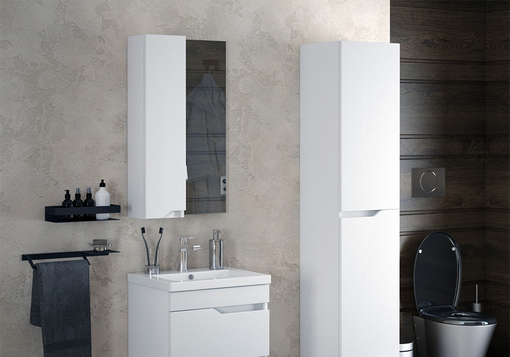 Зеркало-шкаф левый Тоскана 50 белый