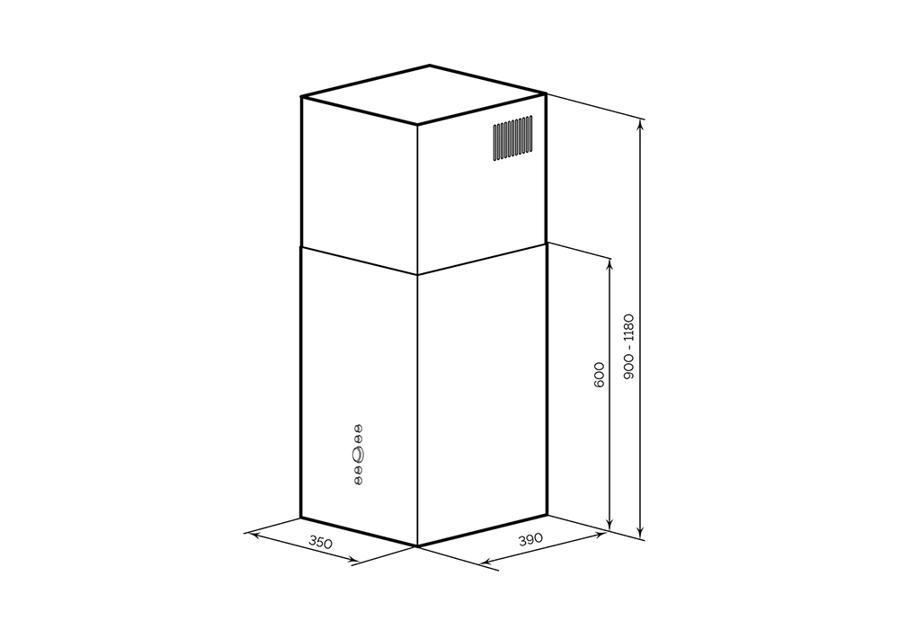 Декоративная вытяжка LEX MONO 400 INOX