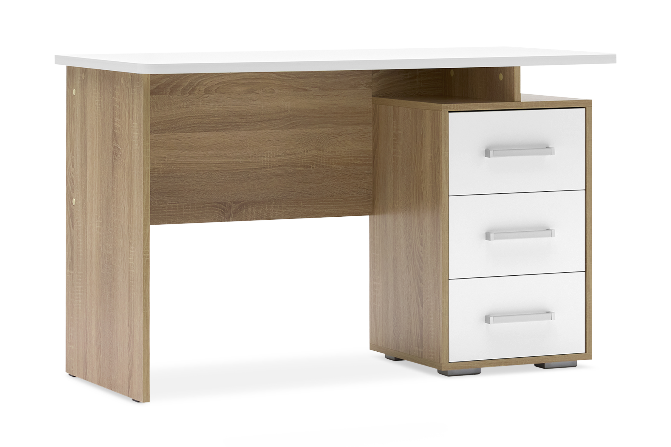 Стол компьютерный Лайт-2 дуб сонома / белый