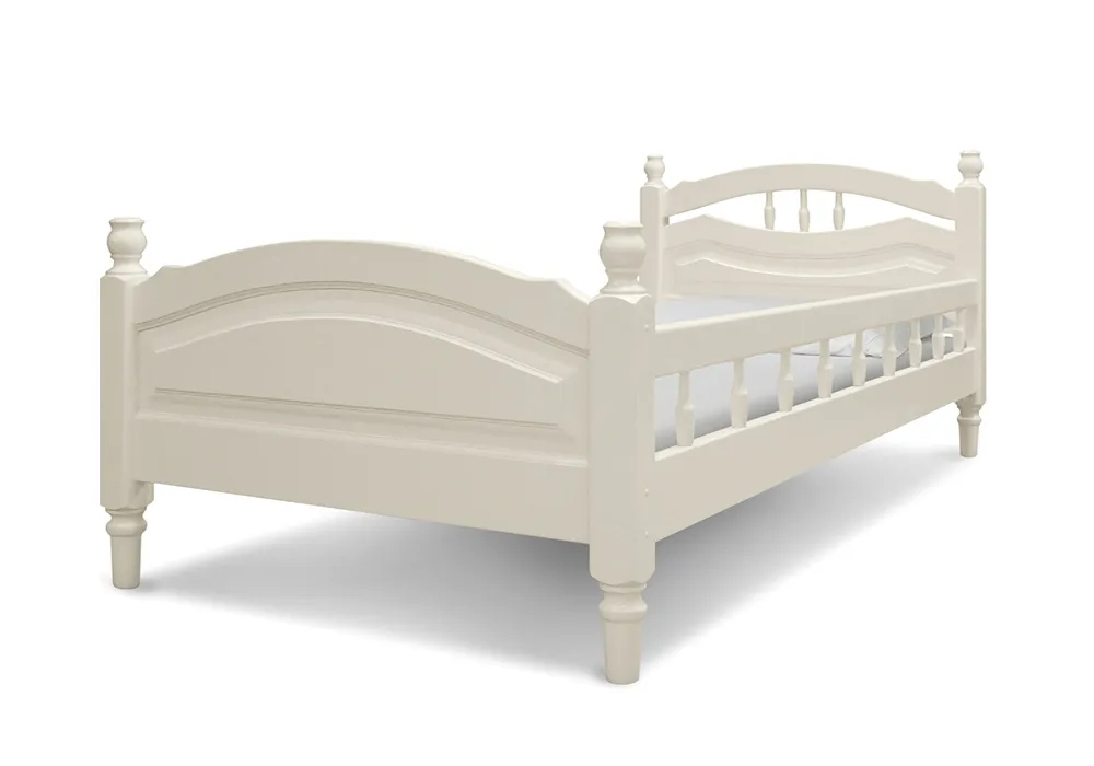 Кровать детская Исида с бортиком слоновая кость изголовье L