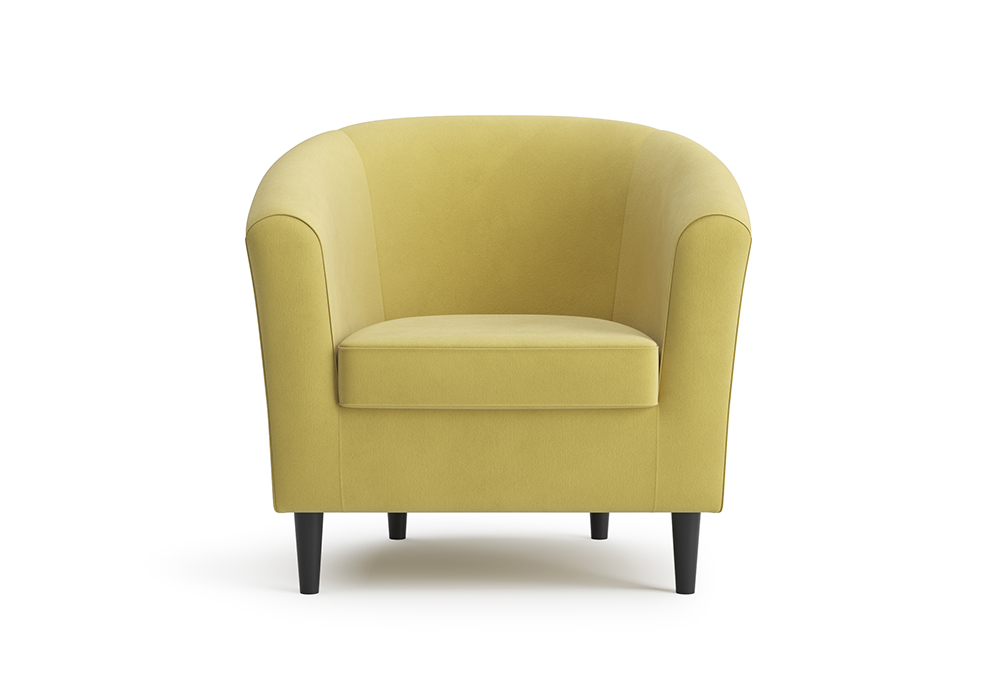 Кресло Вета велюр желтый