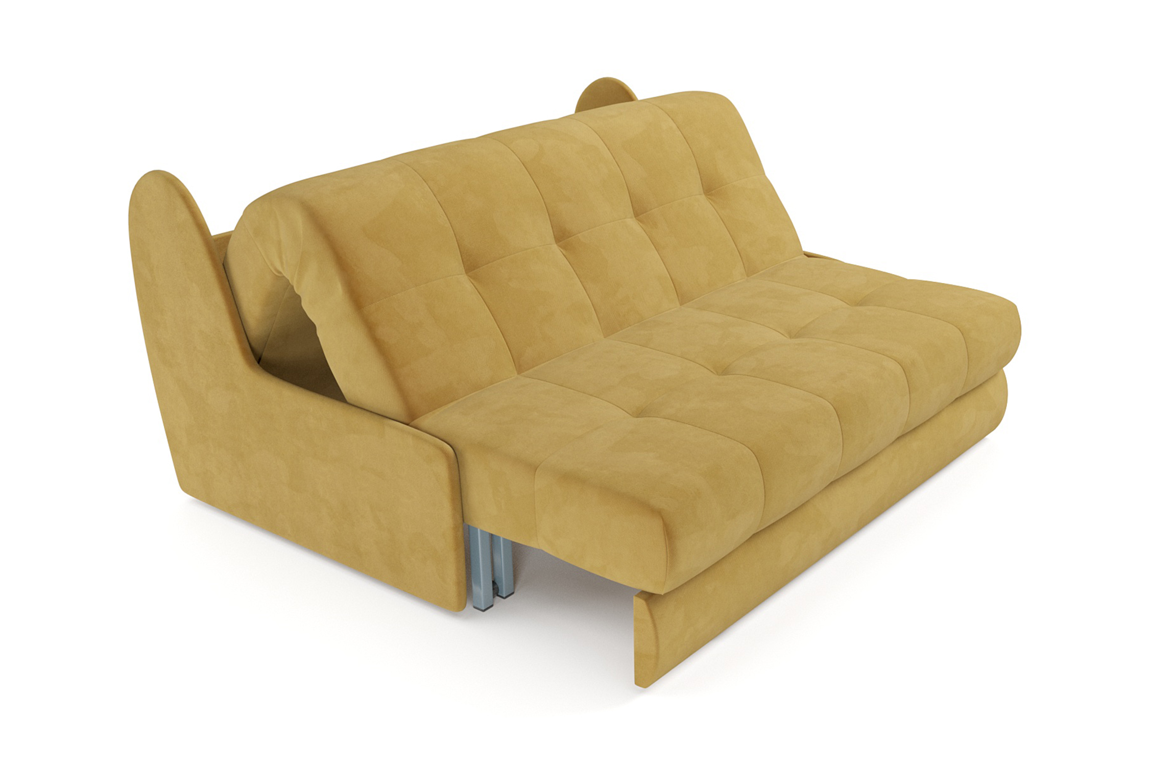 Диван аккордеон Барон №2 велюр желтый