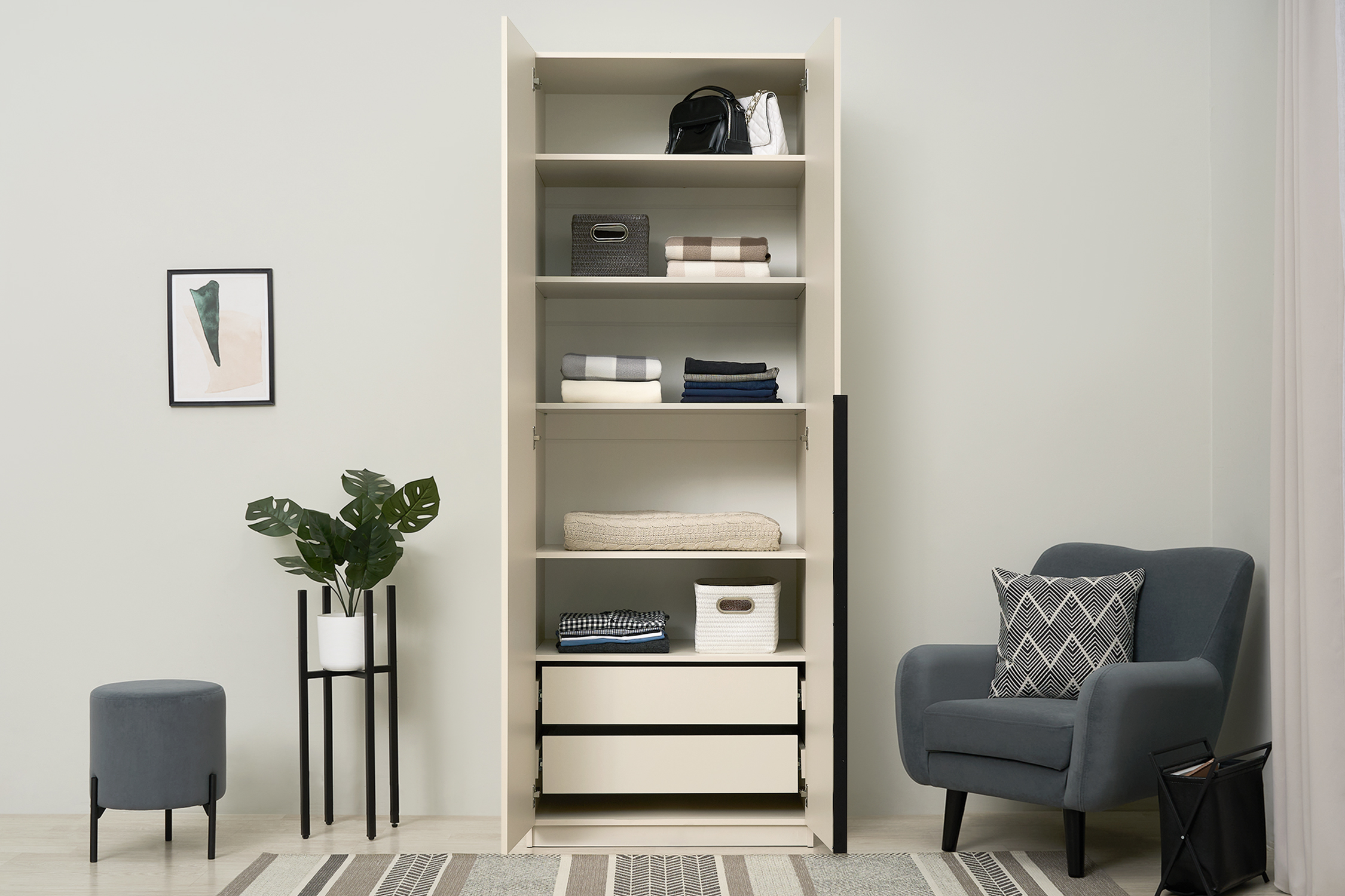 Шкаф 2-х створчатый Тивина меланж