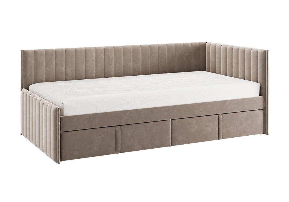 Тахта с ящиками Твикс велюр латте