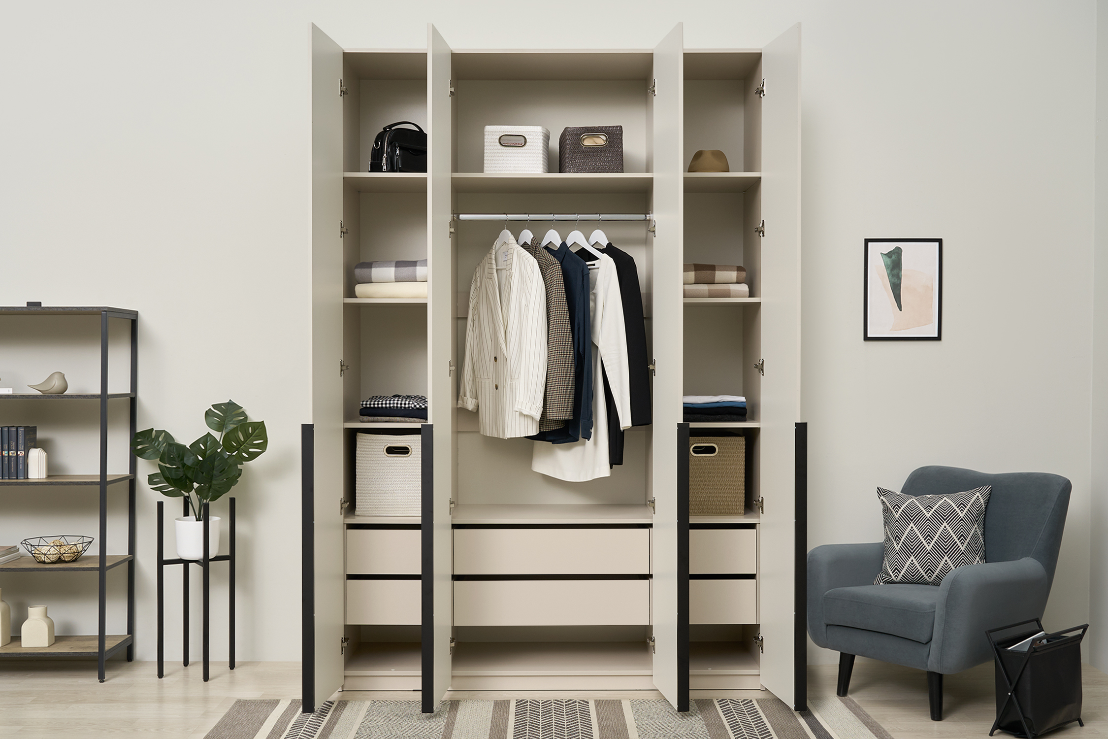 Шкаф 4-х створчатый Марвэл кашемир