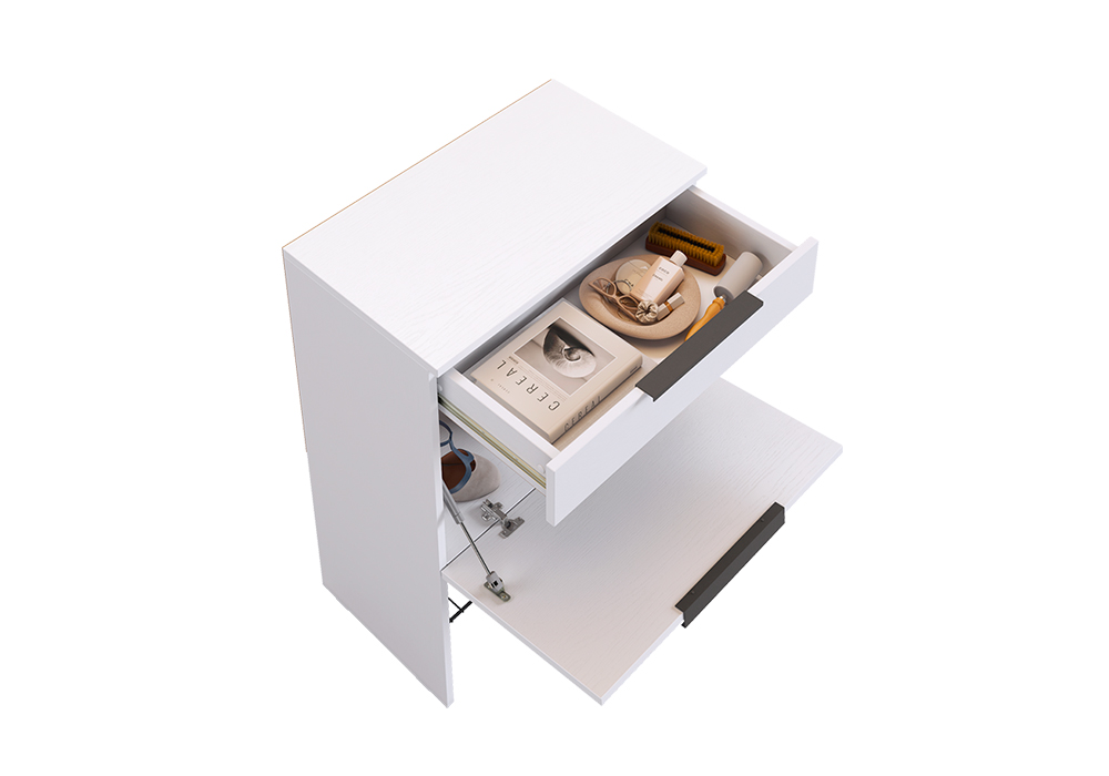 Обувница Баско белое дерево