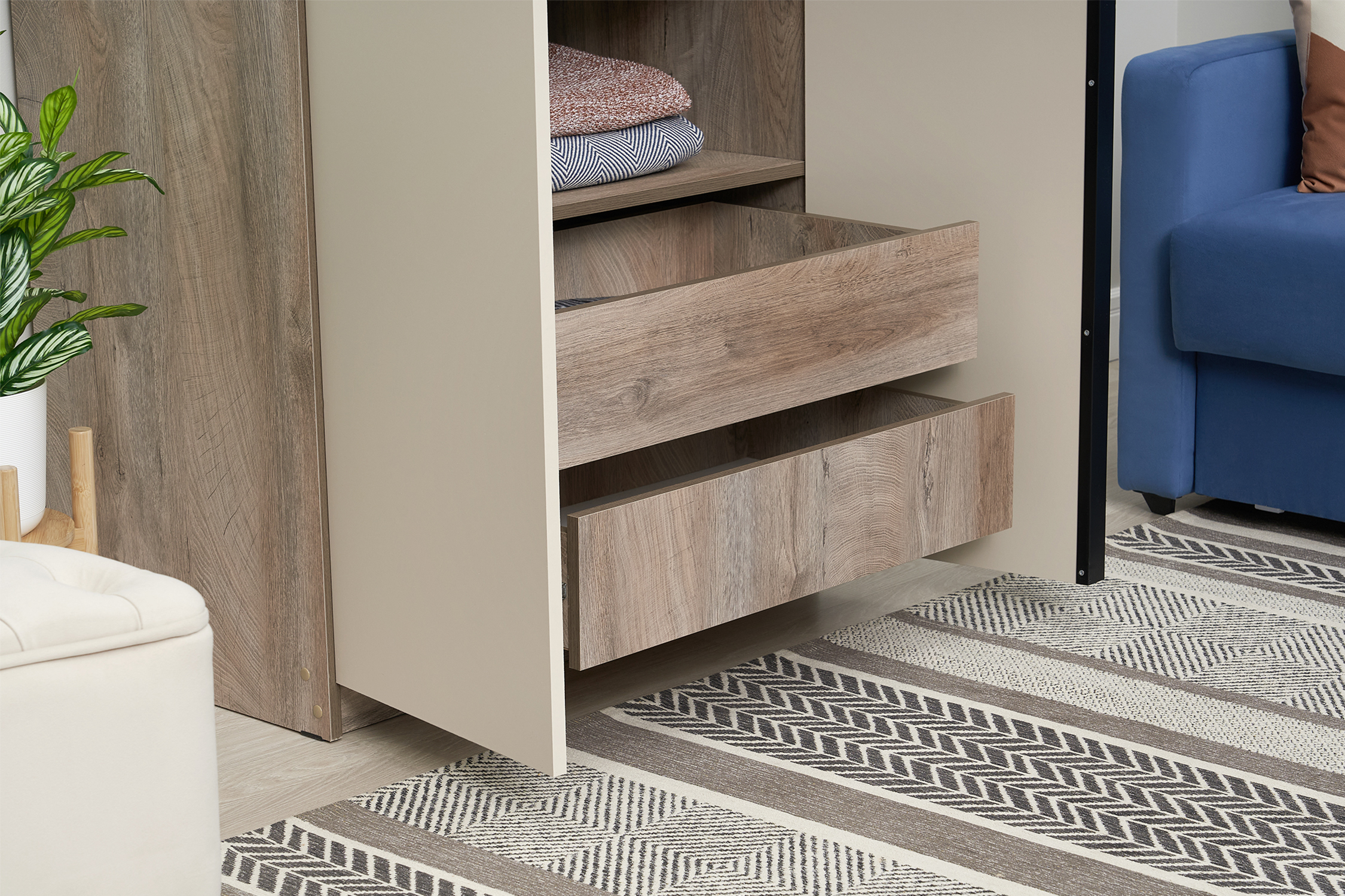 Шкаф 2-х створчатый Тивина эндгрейн / меланж