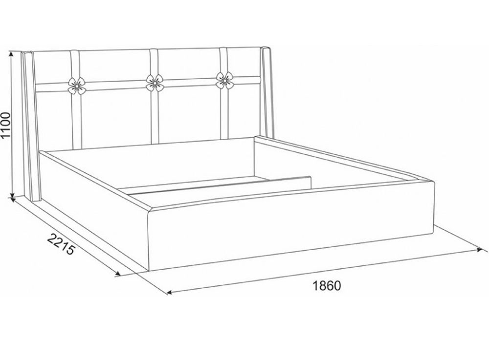 Кровать джулия 160х200 с подъемным механизмом