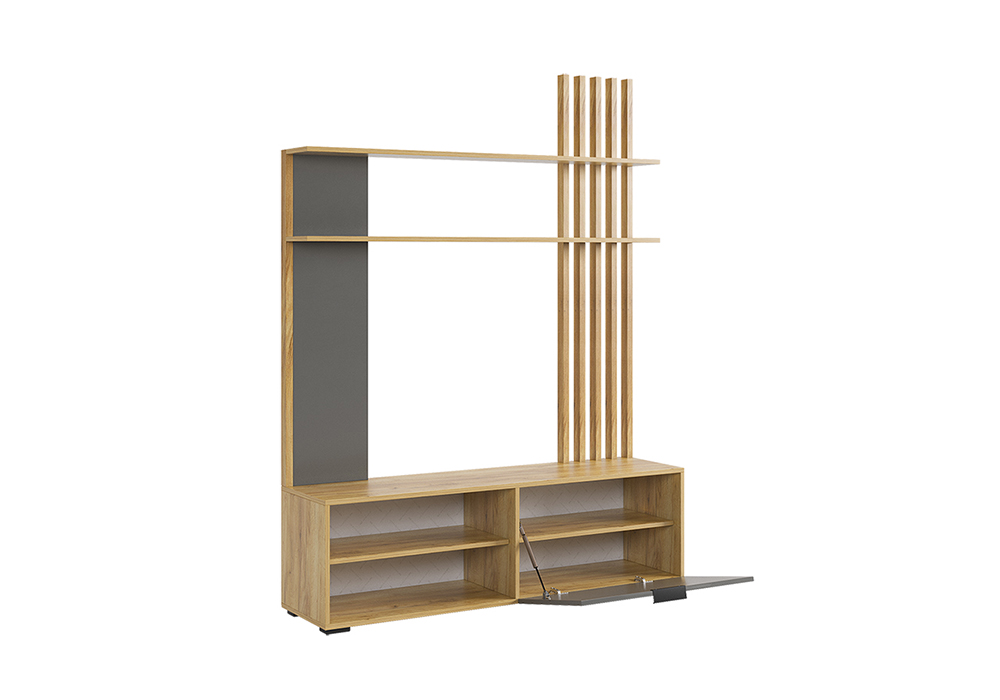 Стенка Бери дуб крафт золотой / графит