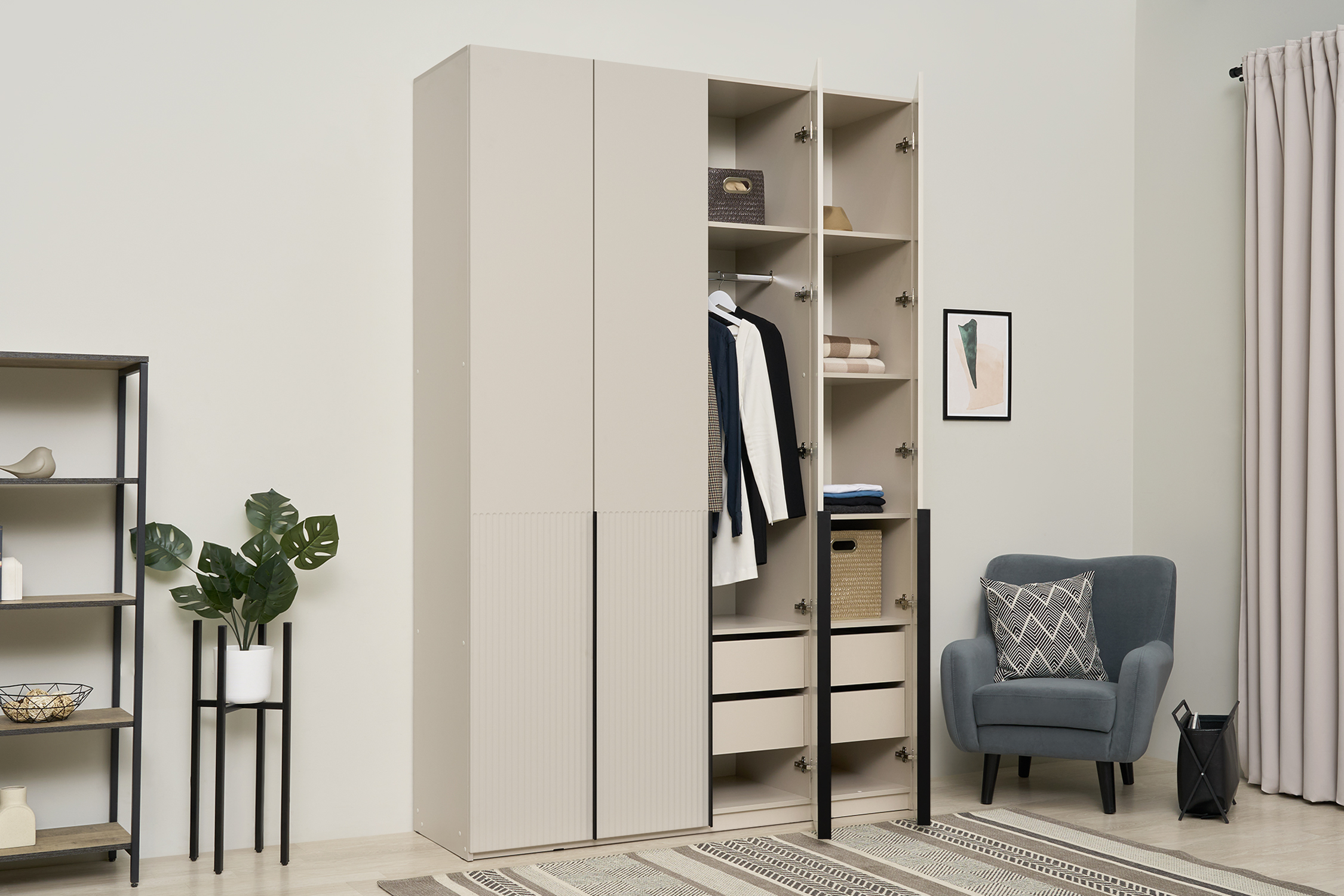 Шкаф 4-х створчатый Марвэл кашемир