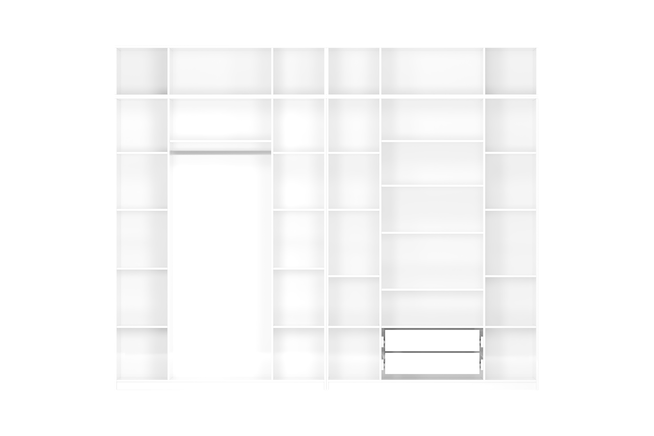 Комплект шкафов Тивина 3.2 м с антресолью белый текстурный