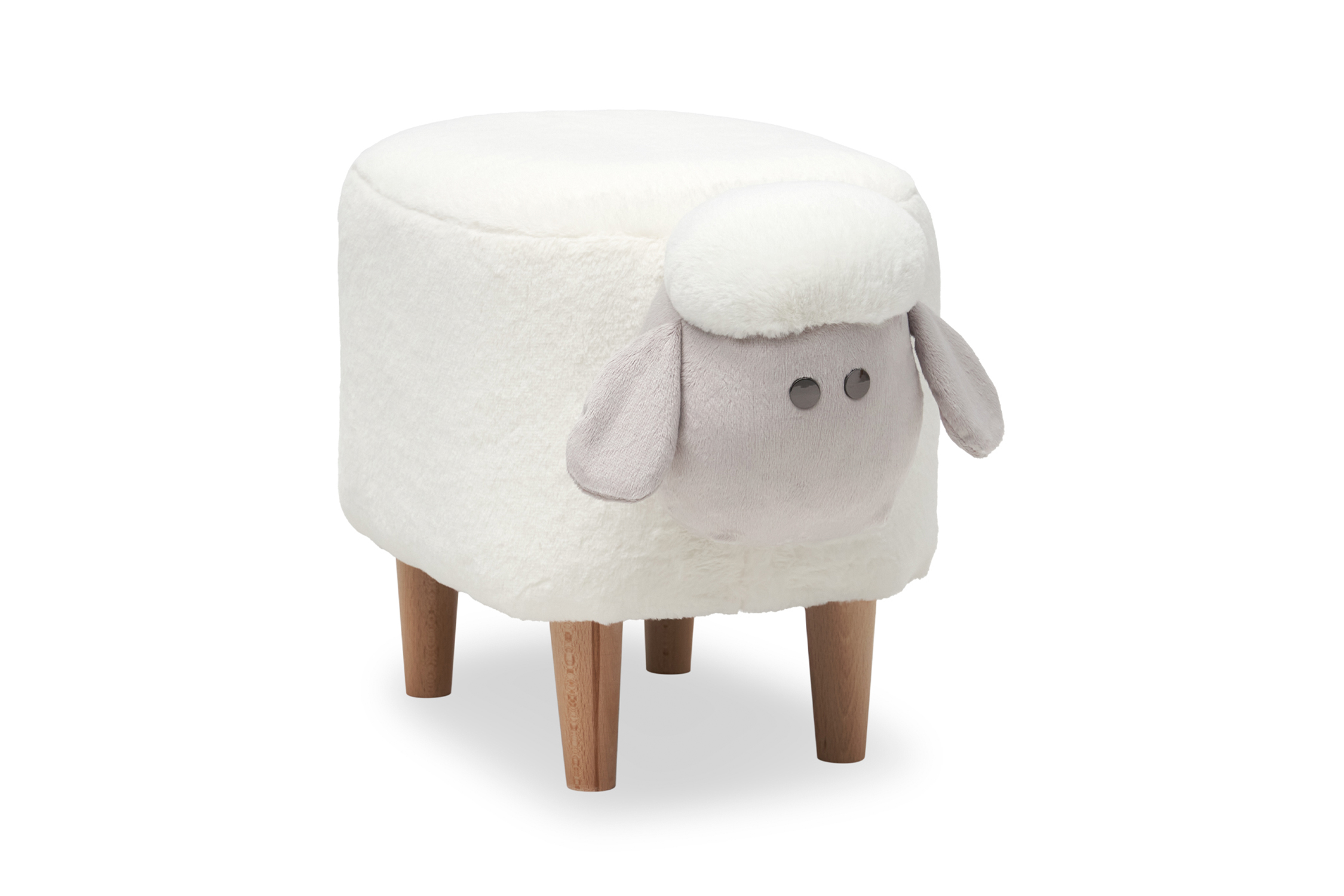 Пуф Leset Lamb Combi молочный / серый