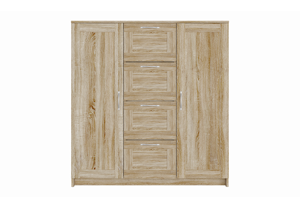 Комод с дверцами Сириус 4 ящика сонома