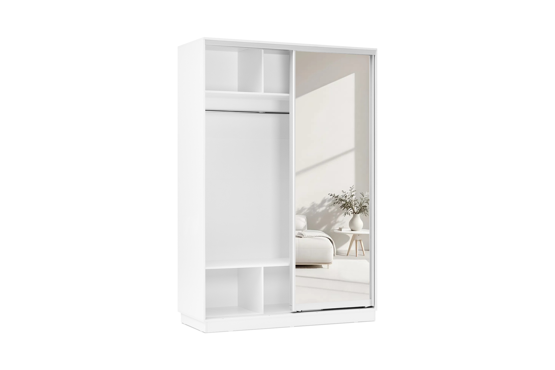 Шкаф-купе двухдверный Арго белый