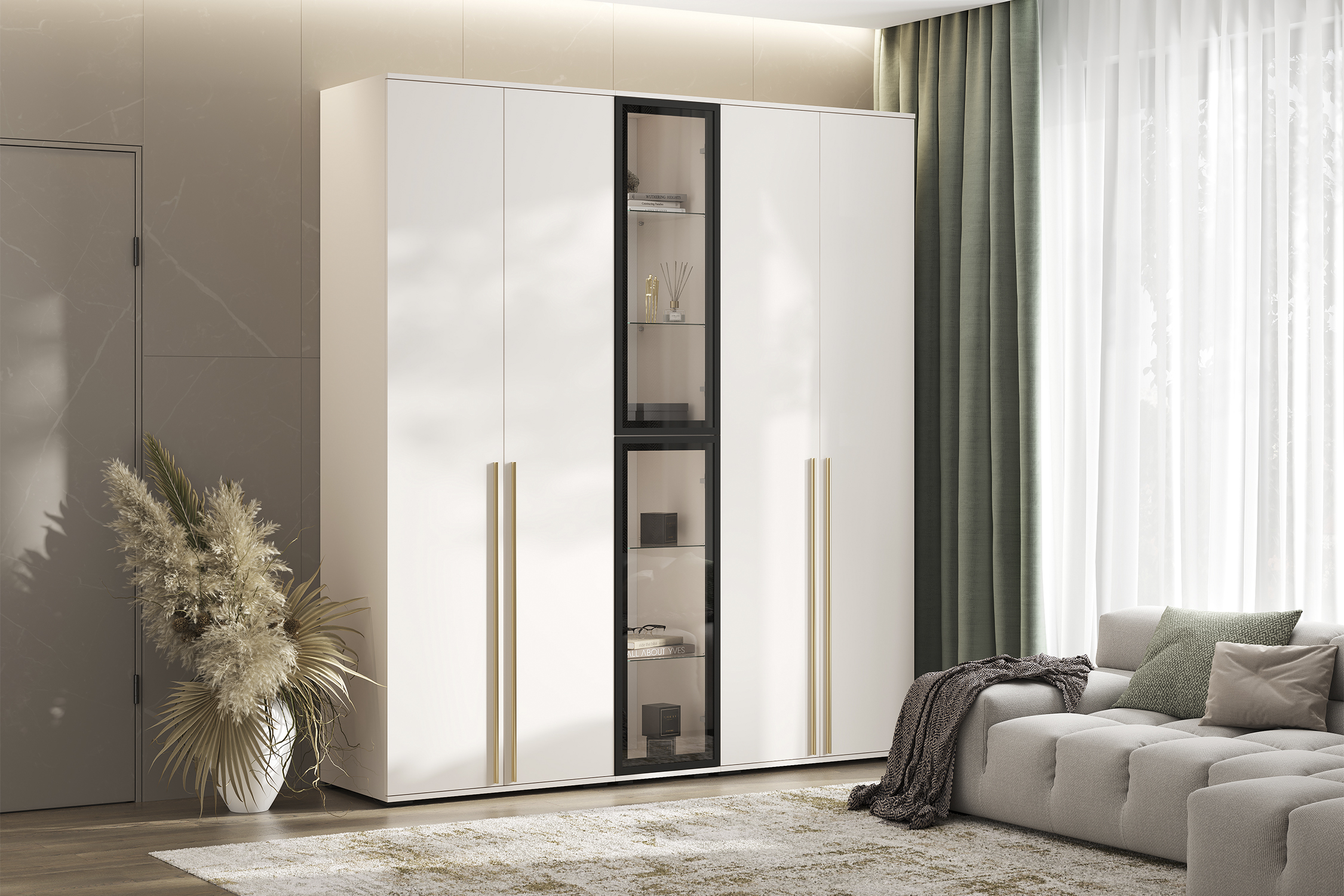 Пенал со стеклом Норд кашемир