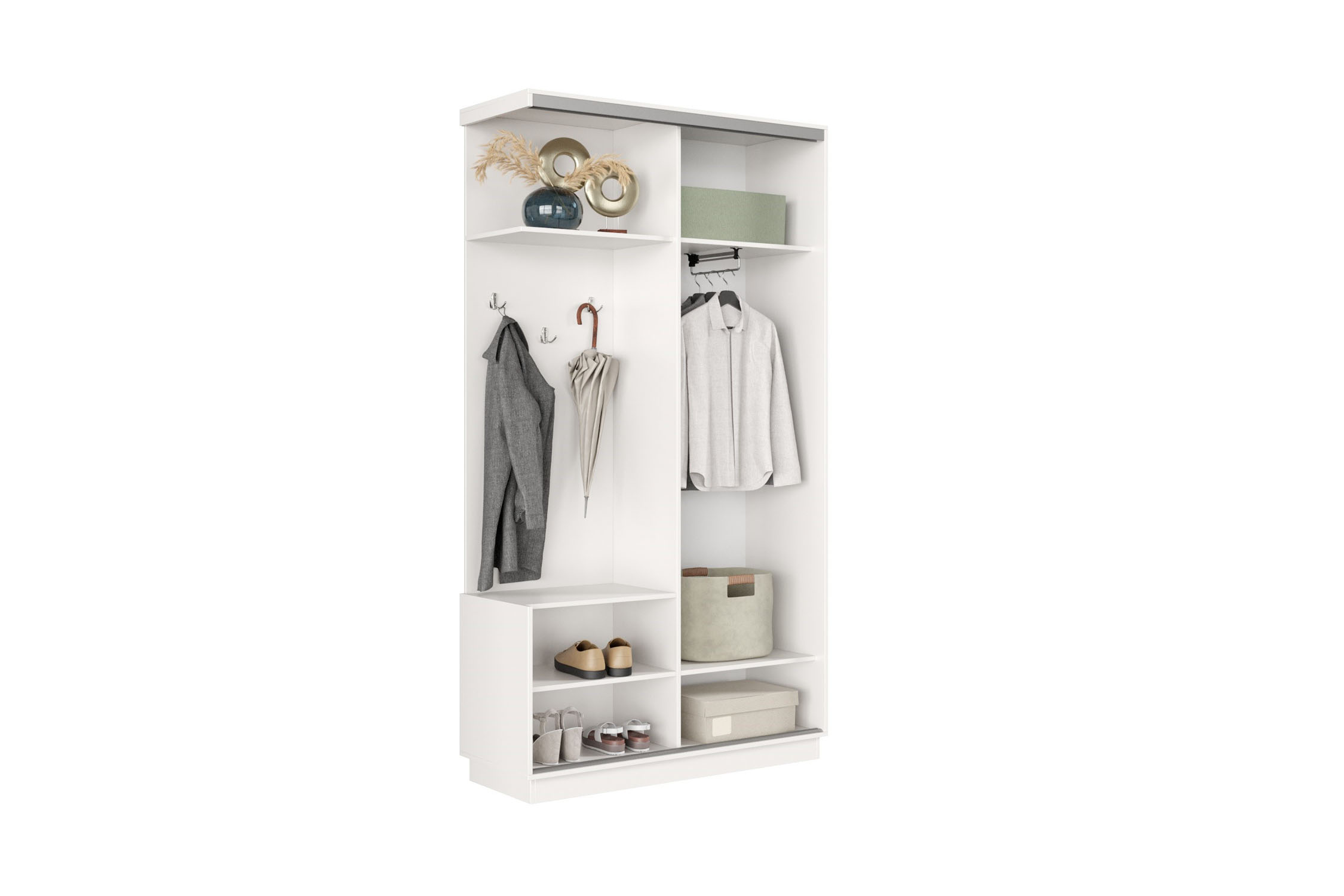 Прихожая-купе Регул мини белая