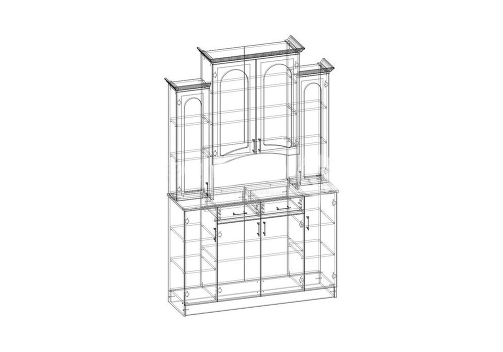 Буфет Констанция 4-х створчатый джинс