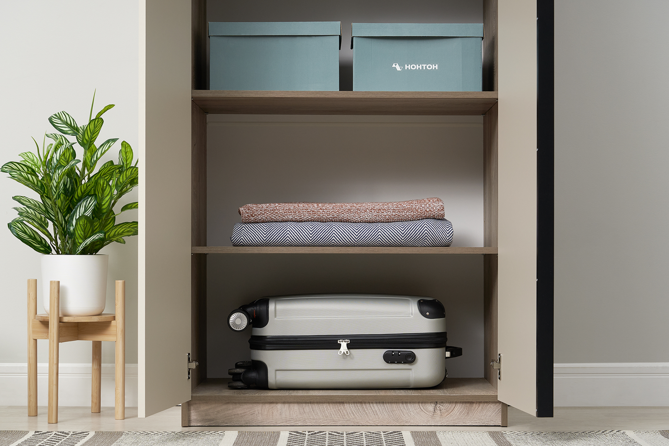 Шкаф 2-х створчатый Тивина эндгрейн / меланж