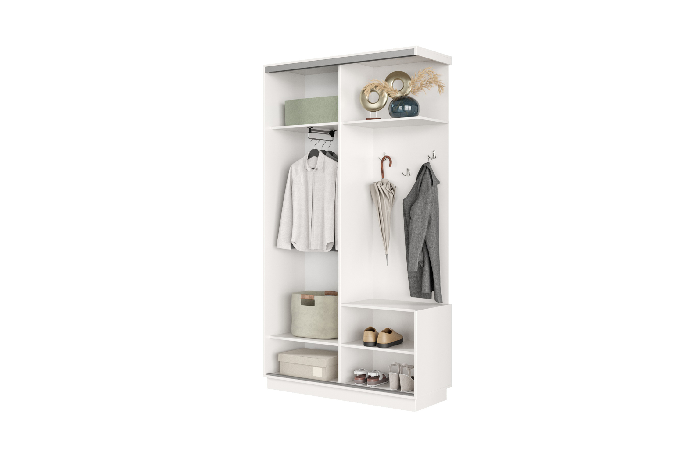 Прихожая-купе Регул мини белая