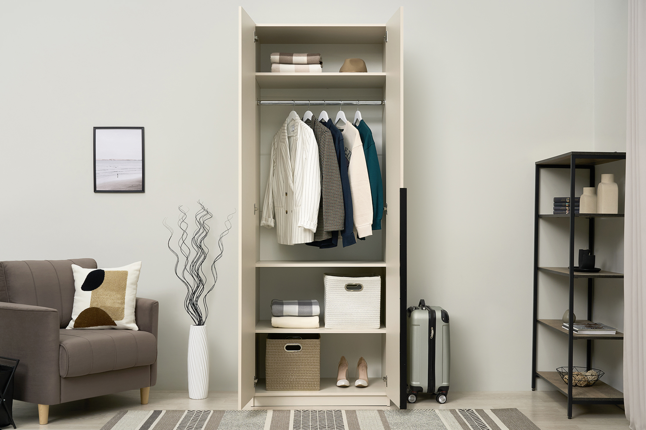 Шкаф 2-х створчатый Тивина меланж